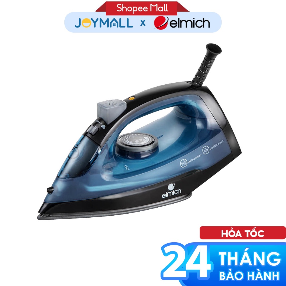 Bàn là hơi nước Elmich SIE-3437OL, 150mL, Công suất 1300W, Mặt đế Ceramic chống dính