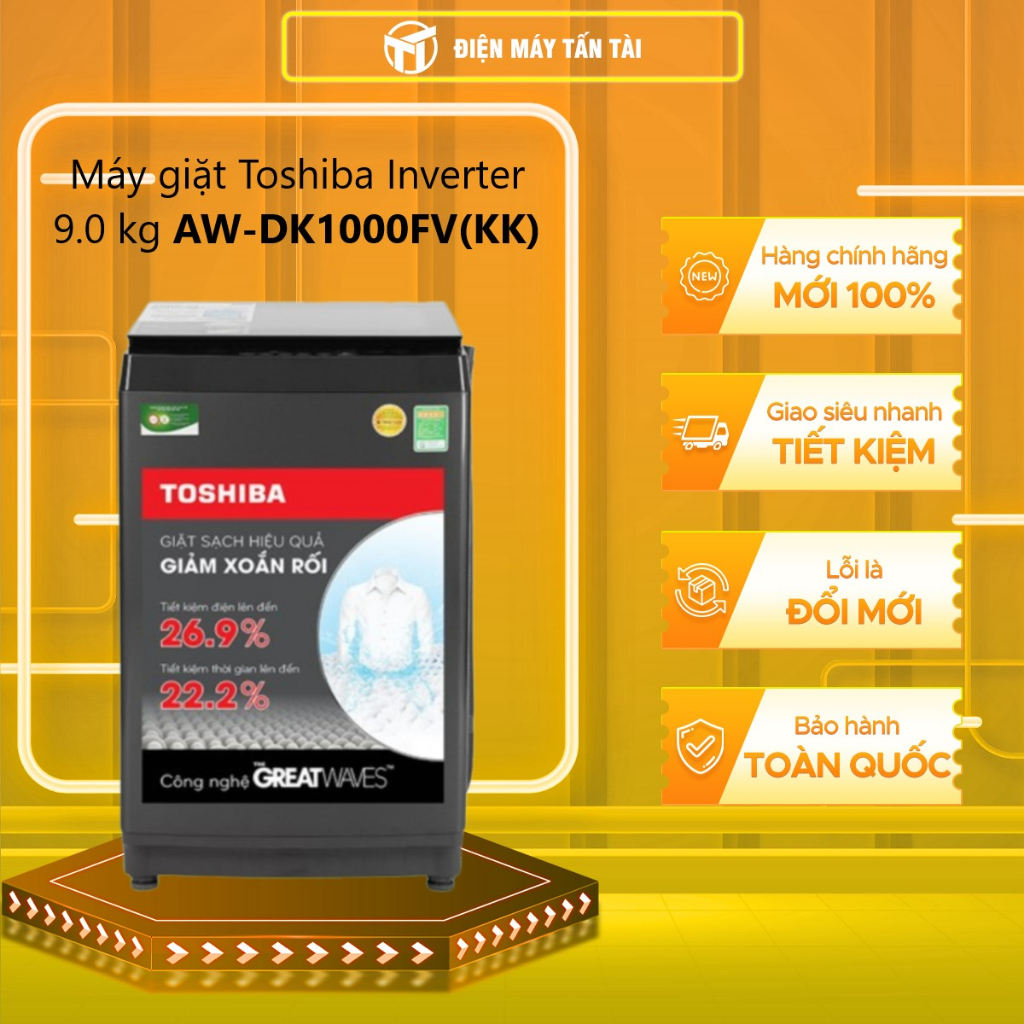 (HCM) - AW-DK1000FV(KK) - Máy giặt Toshiba Inverter 9.0 kg AW-DK1000FV(KK)