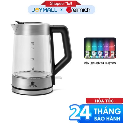 Ấm Đun Nước Siêu Tốc Elmich 1.7L KEE-8458, Hàng Chính Hãng, Có Vạch Chia, Đèn Led Cảm Biến - JoyMall