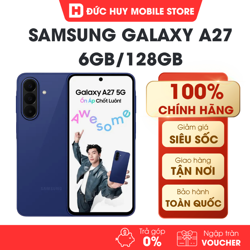 { Kích T8 - Full VAT } Điện Thoại Samsung Galaxy A27 5G 6GB/128GB Chính Hãng