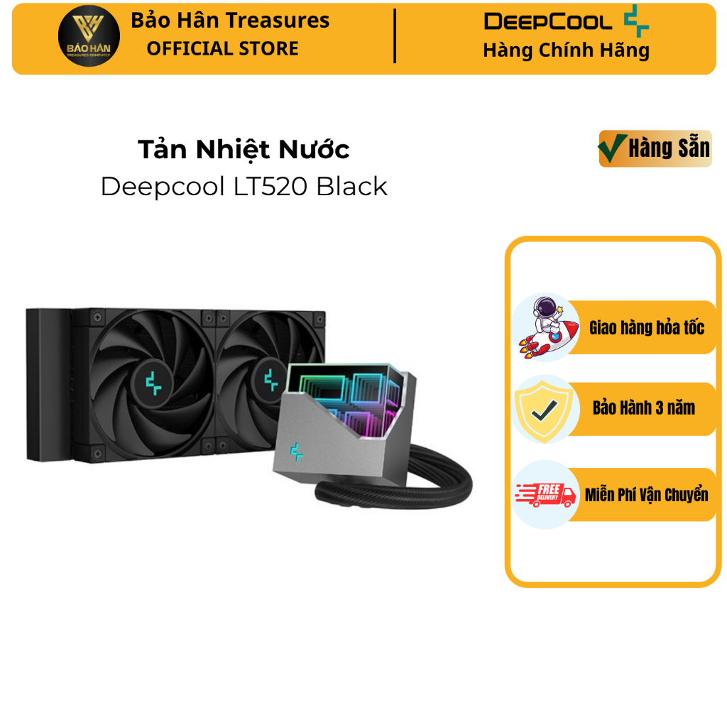 Tản Nhiệt Nước CPU Deepcool LT520/ LT520 WH (Black/ White) - Hàng Chính Hãng