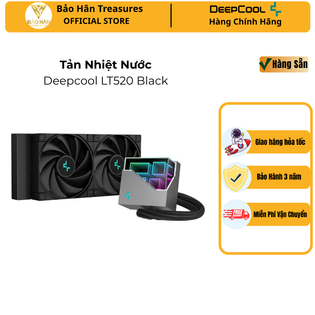 Tản Nhiệt Nước Deepcool LT520/ LT520 WH (Black/ White) - Hàng Chính Hãng