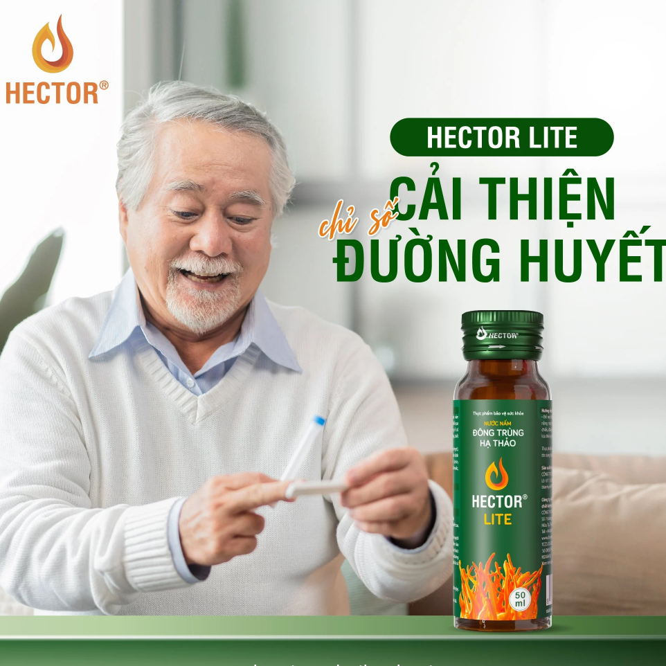 Nước Nấm Đông Trùng Hạ Thảo Hector Lite (Hộp 10 chai)