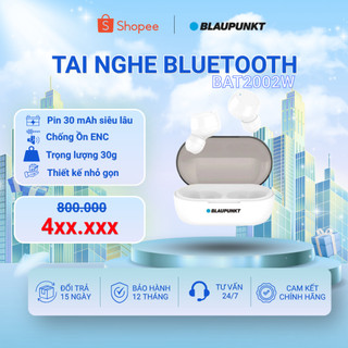 Tai nghe bluetooth blaupunkt chống ồn enc kháng nước pin trâu lite one bat2002w ko không dây in ear