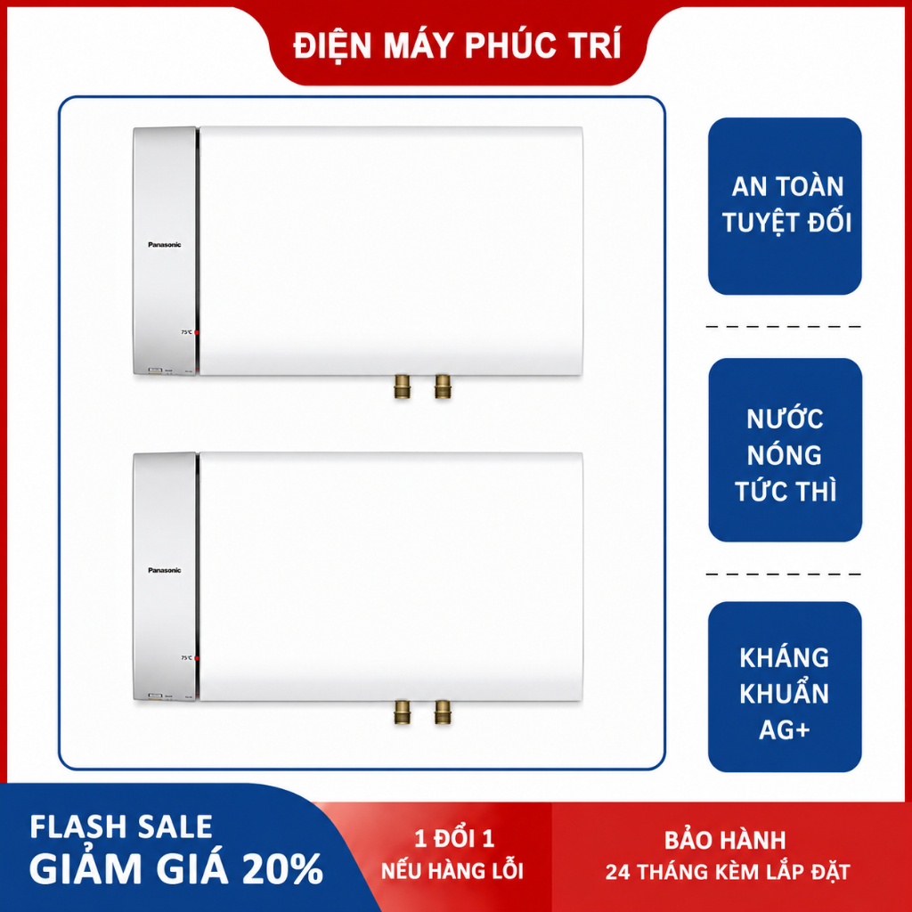 Máy Nước Nóng Gián Tiếp Panasonic DH-20HBMVW 20 lít 2.5KW