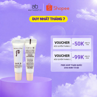 Kem Chống Nắng dưỡng trắng da Whoo Radiant White Tone up Sunscreen 6ml- AB Authentic