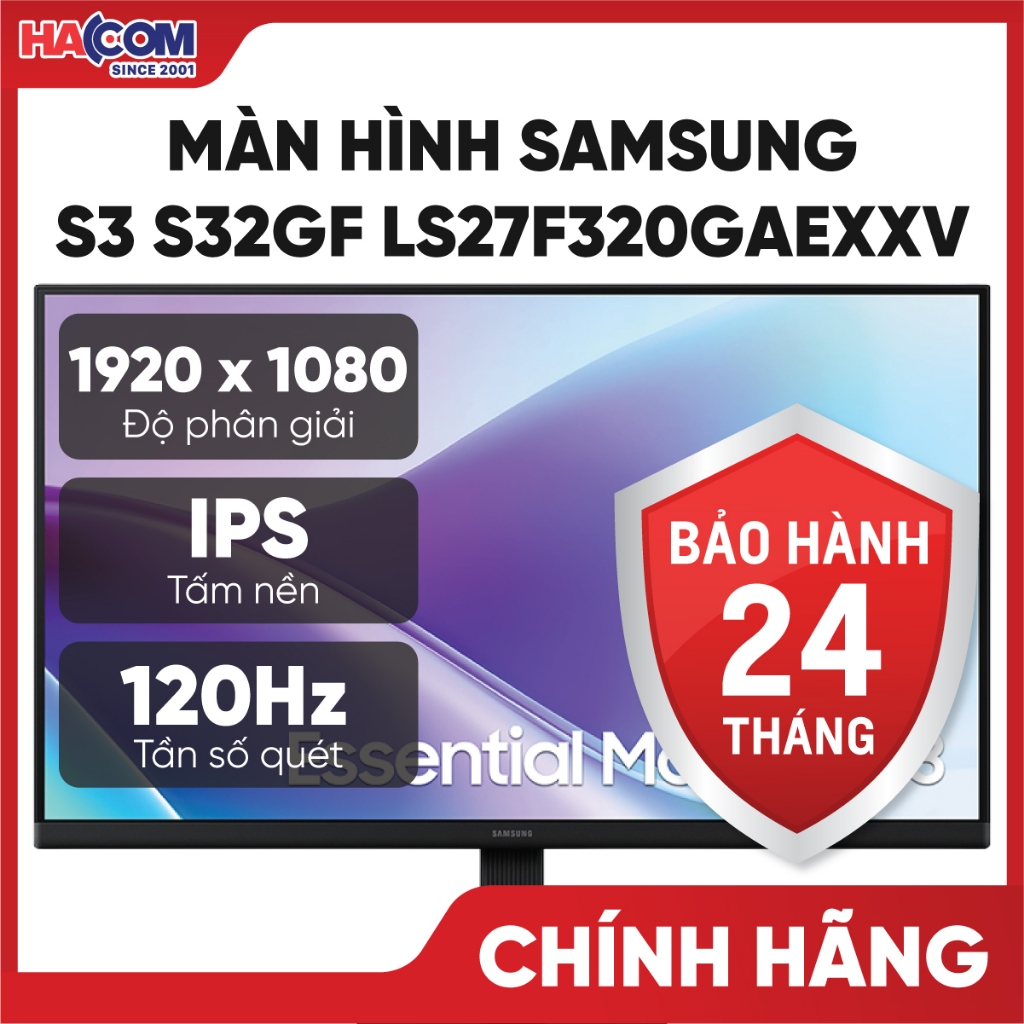 Màn Hình Samsung S3 S32GF LS27F320GAEXXV (27 inch/FHD/IPS/120Hz/5ms) - Bảo Hành 24 Tháng HACOM PC