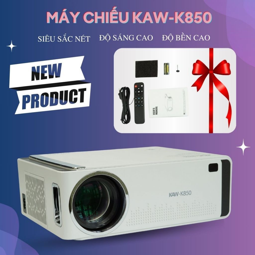 Máy Chiếu Mini KAW K850 Android Chính Hãng - Full HD– Đỉnh Cao Giải Trí Gia Đình, Chất Lượng