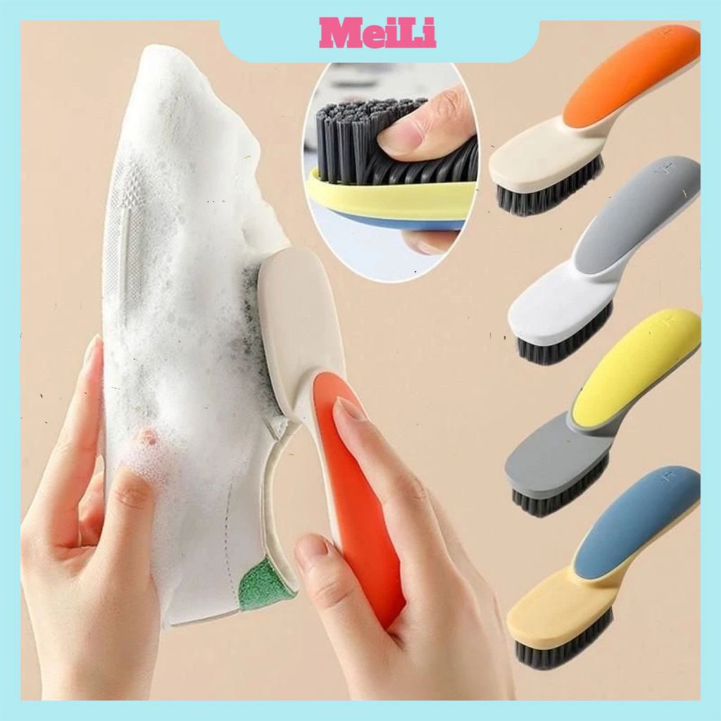 Bàn chải đánh dép SHOE - Bàn chải cầm tay đa năng giúp đánh bay các vết bẩn cực nhanh lông nhựa PP m