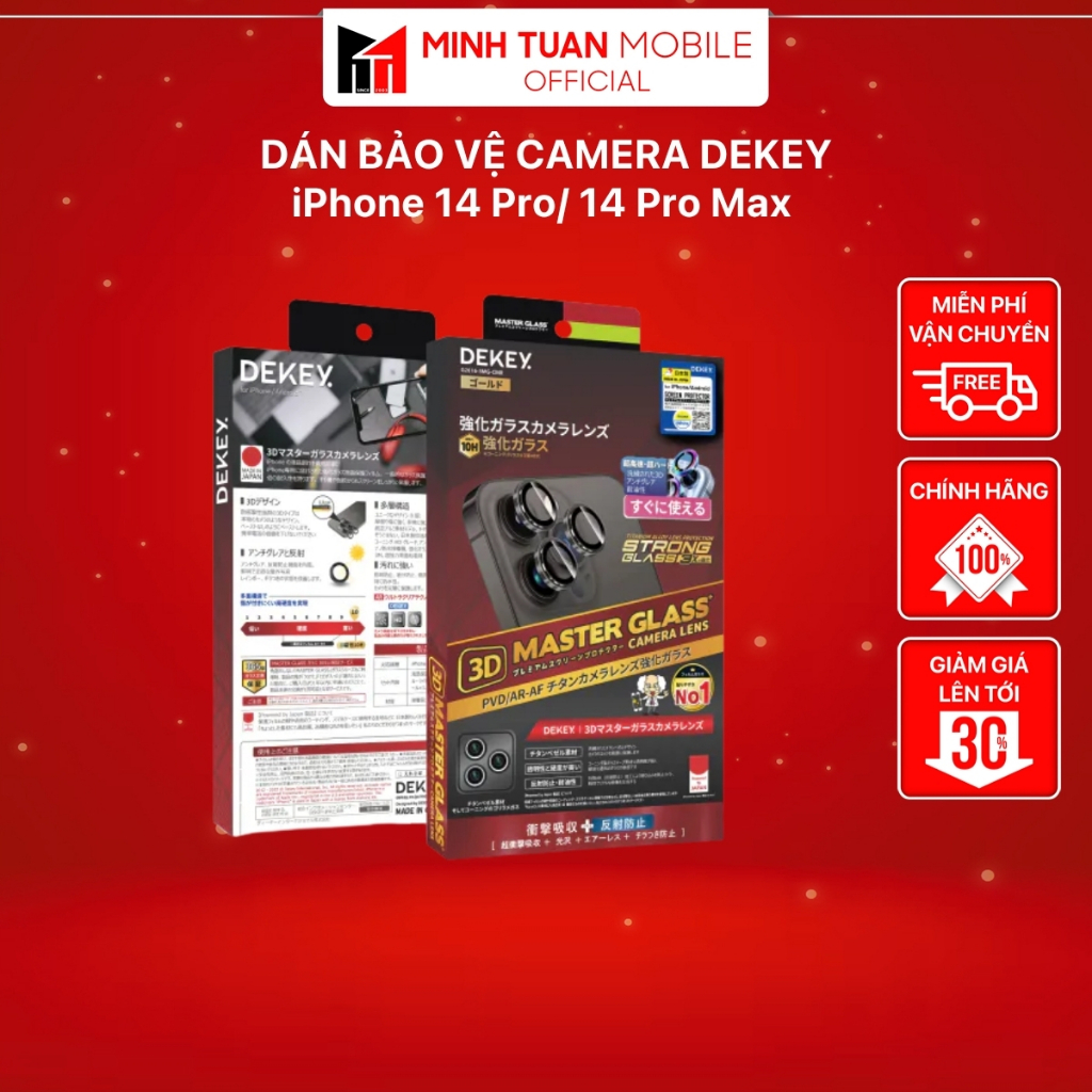 Dán Bảo Vệ Camera Dekey iPhone 14 Pro/ 14 Pro Max