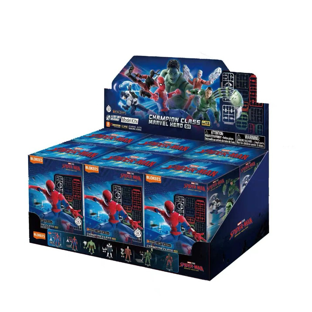 FULLSET 6 BOX Mô Hình Hộp Mù Marvel - Hero CC Lite 01 - Blokees - EM21