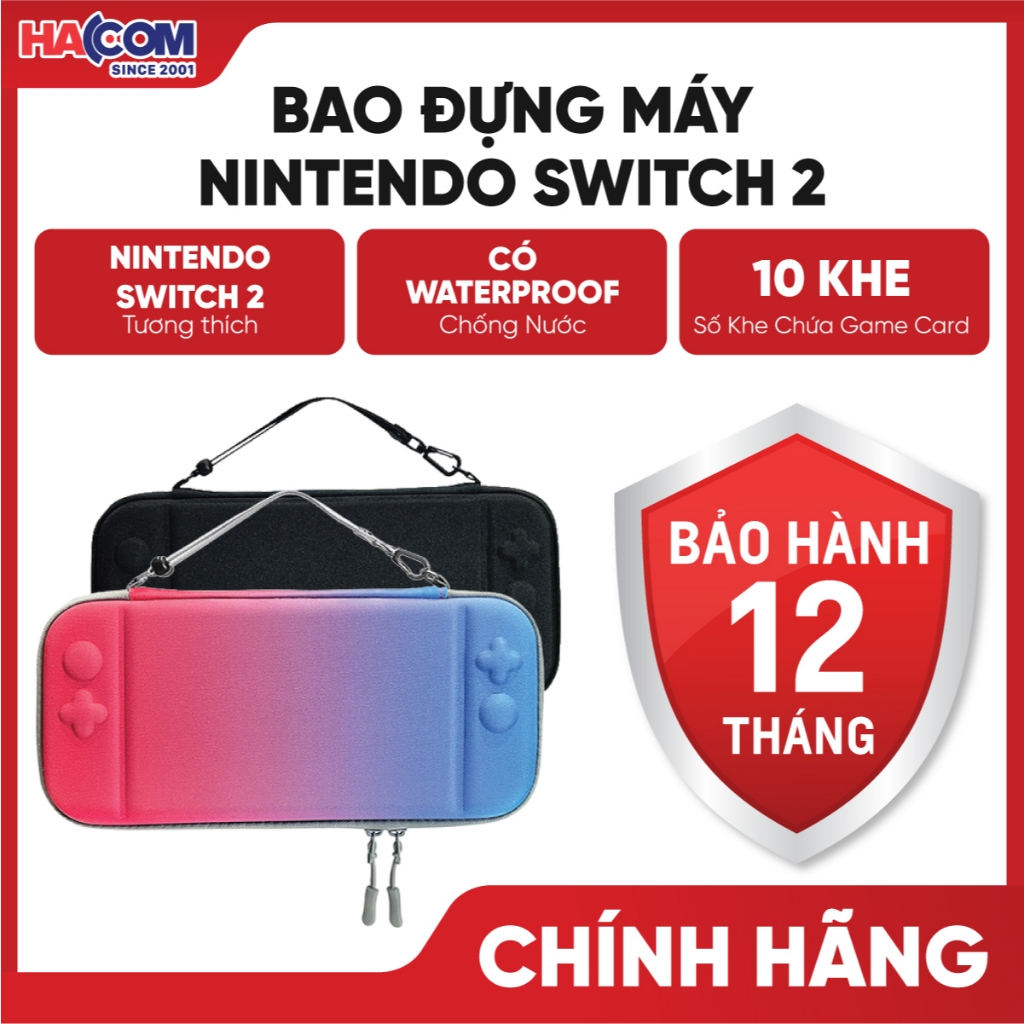 Bao Đựng Máy Nintendo Switch 2 - BH 12 Tháng HACOM PC