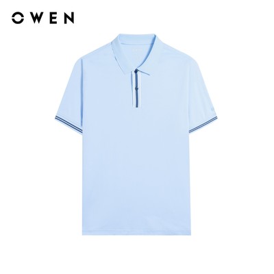 Owen - Áo polo Body Fit APV262070 màu Xanh nhạt chất liệu Cotton Amonia