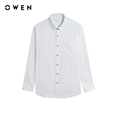 Owen - Áo sơ mi dài tay Regular Fit AR260022DT màu Trắng chất liệu Bamboo spandex