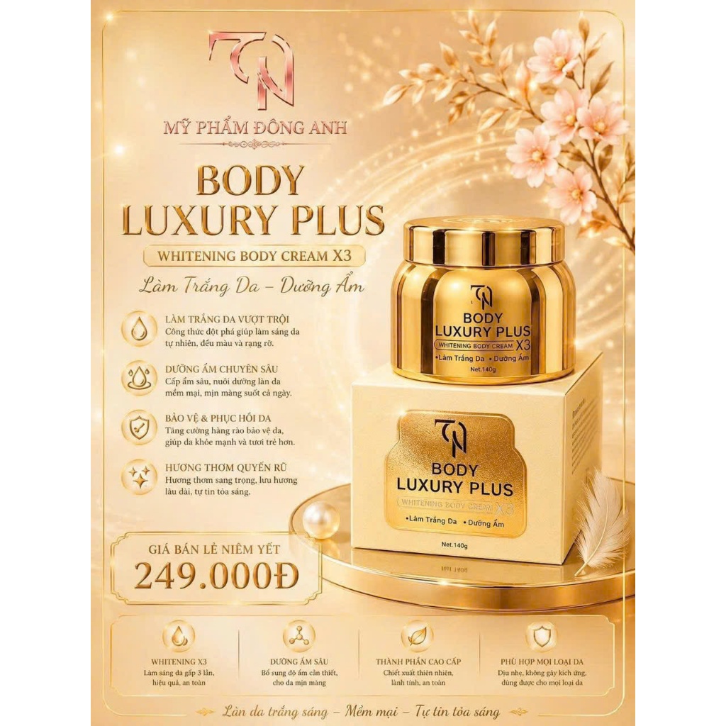 [HÀNG CHÍNH HÃNG] Kem Body Collagen X3 Luxury Plus – Đông Anh - Body Collagen X3 Luxury Plus