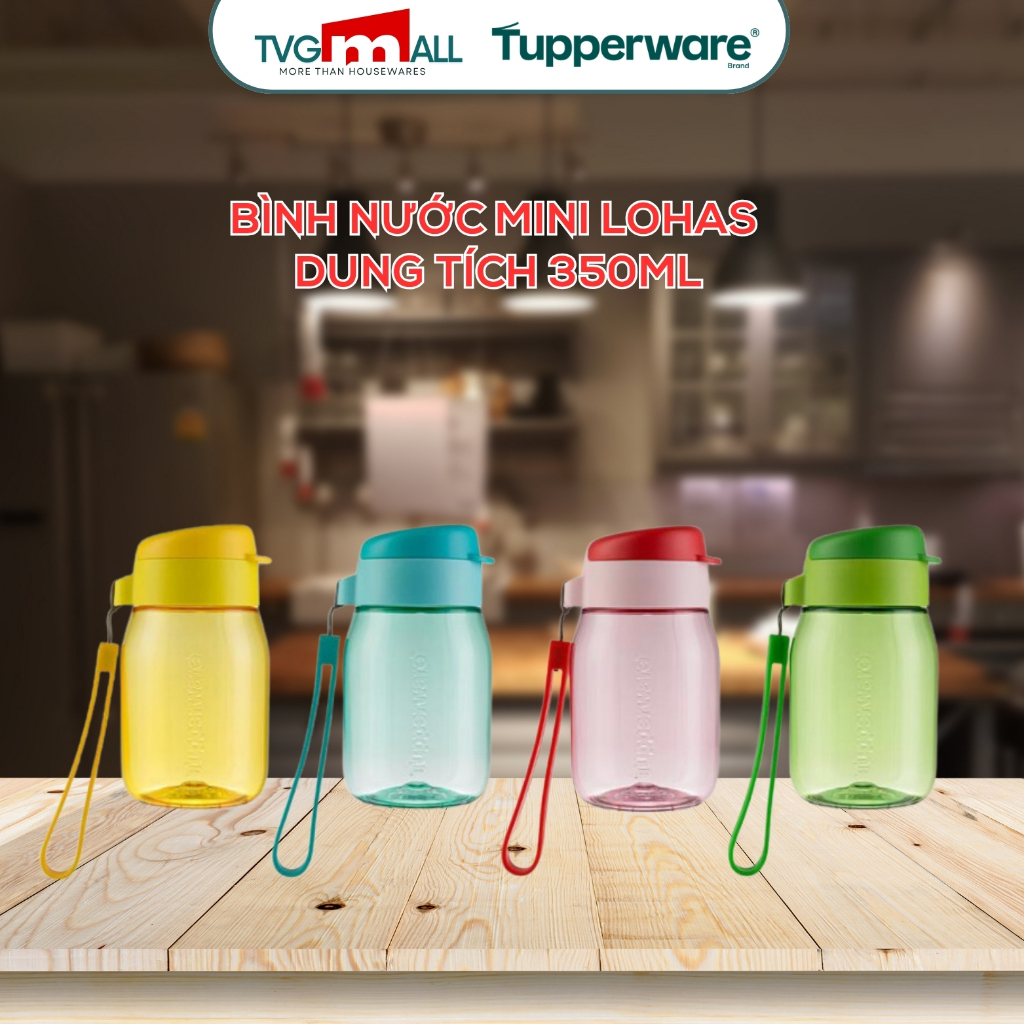 TUPPERWARE Bình Nước Nhựa Nguyên Sinh Lohas Mini 350ml Tupperware Chống Rò Rỉ