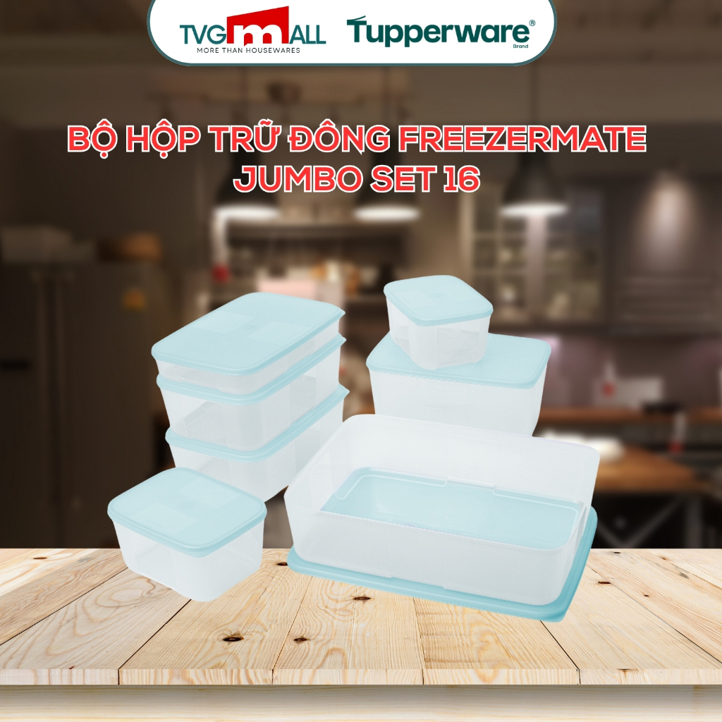 Bộ hộp trữ đông Tupperware Freezermate Essential (7 hộp)- Hộp Bảo Quản Thực Phẩm Ngăn Đông