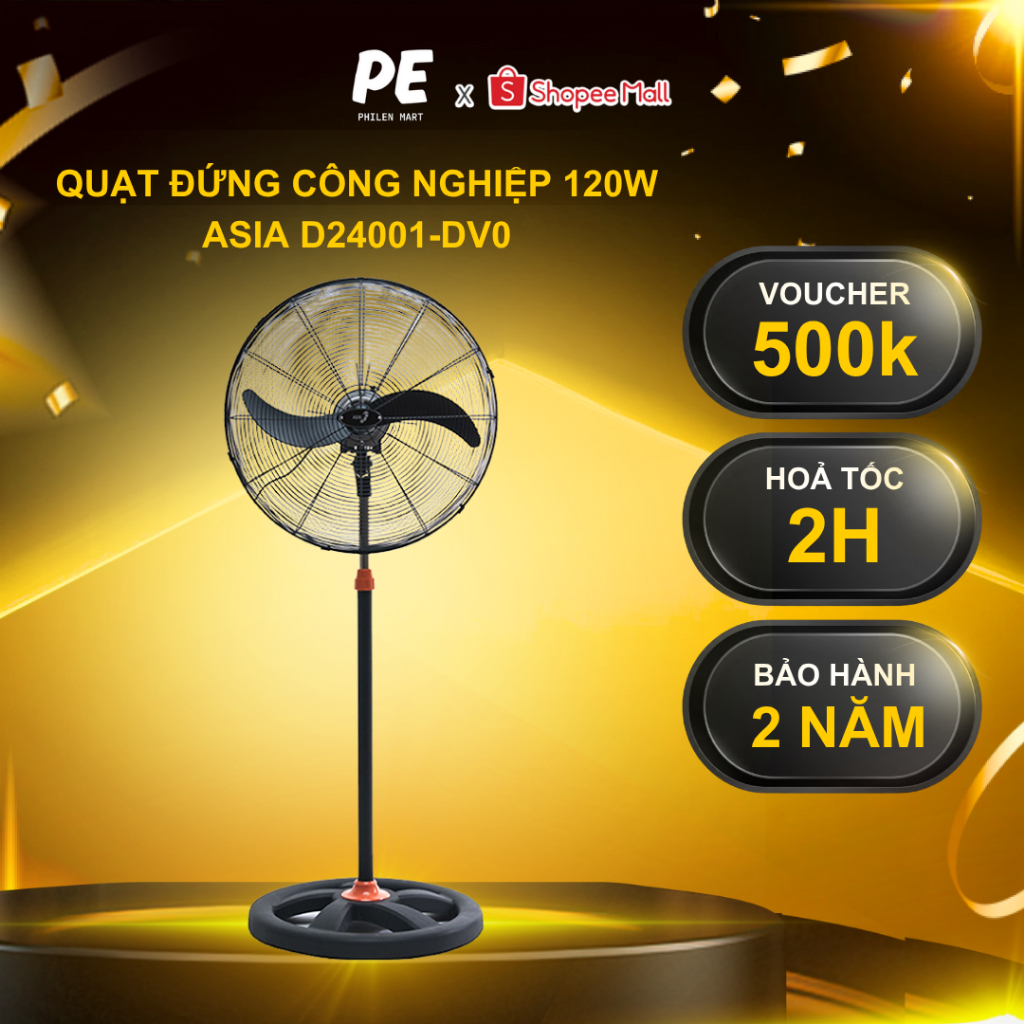 Quạt Đứng Công Nghiệp Asia D24001-DV0 | 120W | Hàng Chính Hãng, Bảo Hành 2 Năm