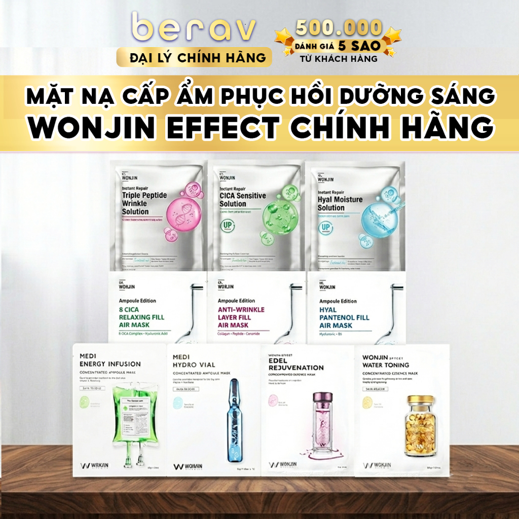 [MIX] Combo 10 Mặt Nạ WONJIN EFFECT chăm sóc da chuyên sâu  DR Wonjin 30gx10