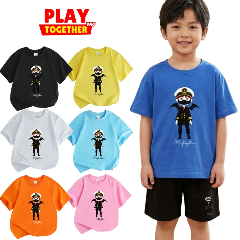 Áo thun trẻ em In Hình nhân vật game Game Play TOGETHER, Áo thun cho bé Chất vải thun poly thái mềm 