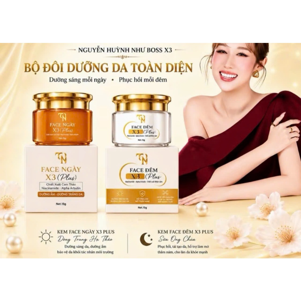 Combo Kem Face Collagen X3 + Kem Chống Nắng X3  + Serum Nám Collagen X3  Mỹ Phẩm Đông Anh