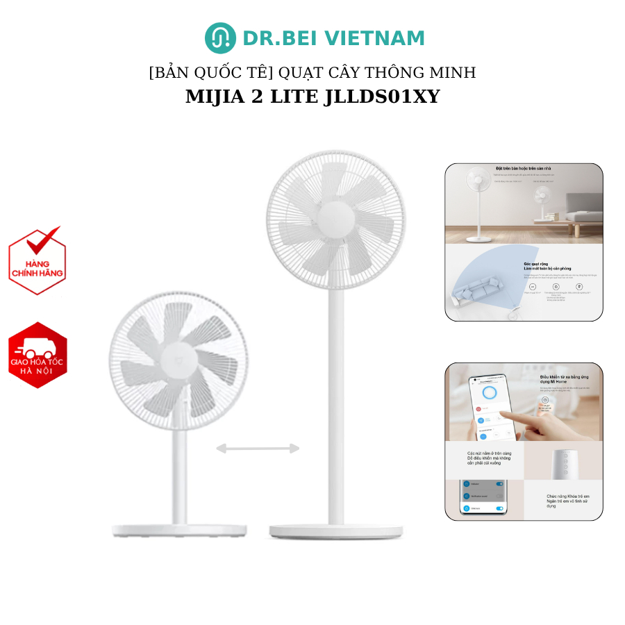 [Bản qtế] Quạt cây thông minh Xiaomi Mijia Fan 2 Lite JLLDS01XY kết nối app Mihome - BH 6 tháng