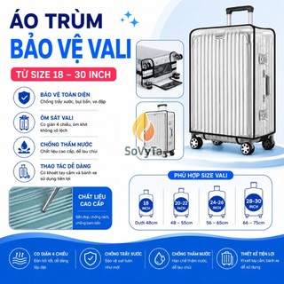 Vỏ Bọc Vali Chống Trầy Xước & Bụi Bẩn -Áo Bọc Vali, Dễ Tháo Lắp -Áo Bọc Vali Du Lịch Chống Nước Siêu Bền