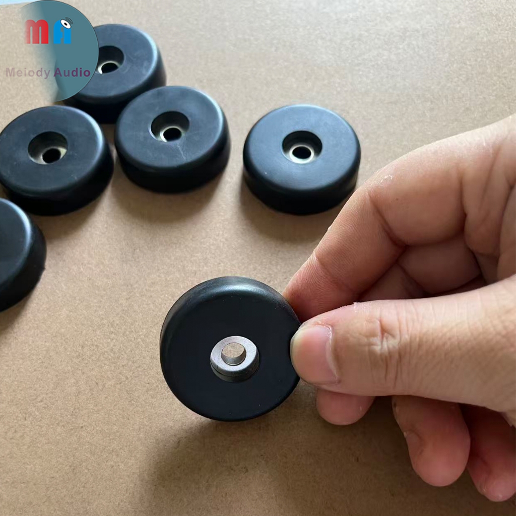 Đế su chống rung，đế cao su,Cho Thùng Loa, Thùng Sub,Chân máy,Chân tủ kệ, DIY, có lỗ bắt vít