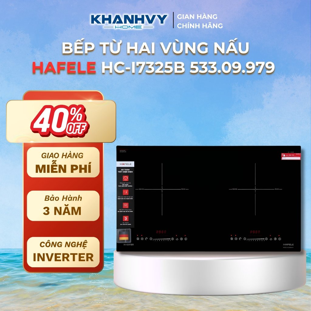 Bếp Từ Đôi Hafele HC-I7325B 533.09.979 & HC-I73242B 536.61.857 - Mặt Kính Schott Ceran - Booster - K