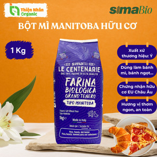 Bột mì Manitoba hữu cơ Sima Bio 1kg Organic Soft Wheat Flour Type Manitoba