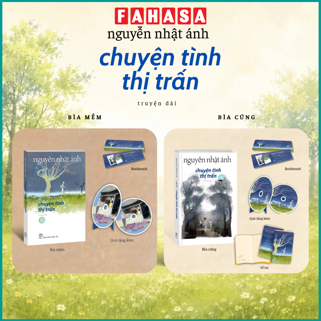 Sách Truyện - Chuyện Tình Thị Trấn - Nhà Văn Nguyễn Nhật Ánh - 2 Phiên Bản Kèm Quà