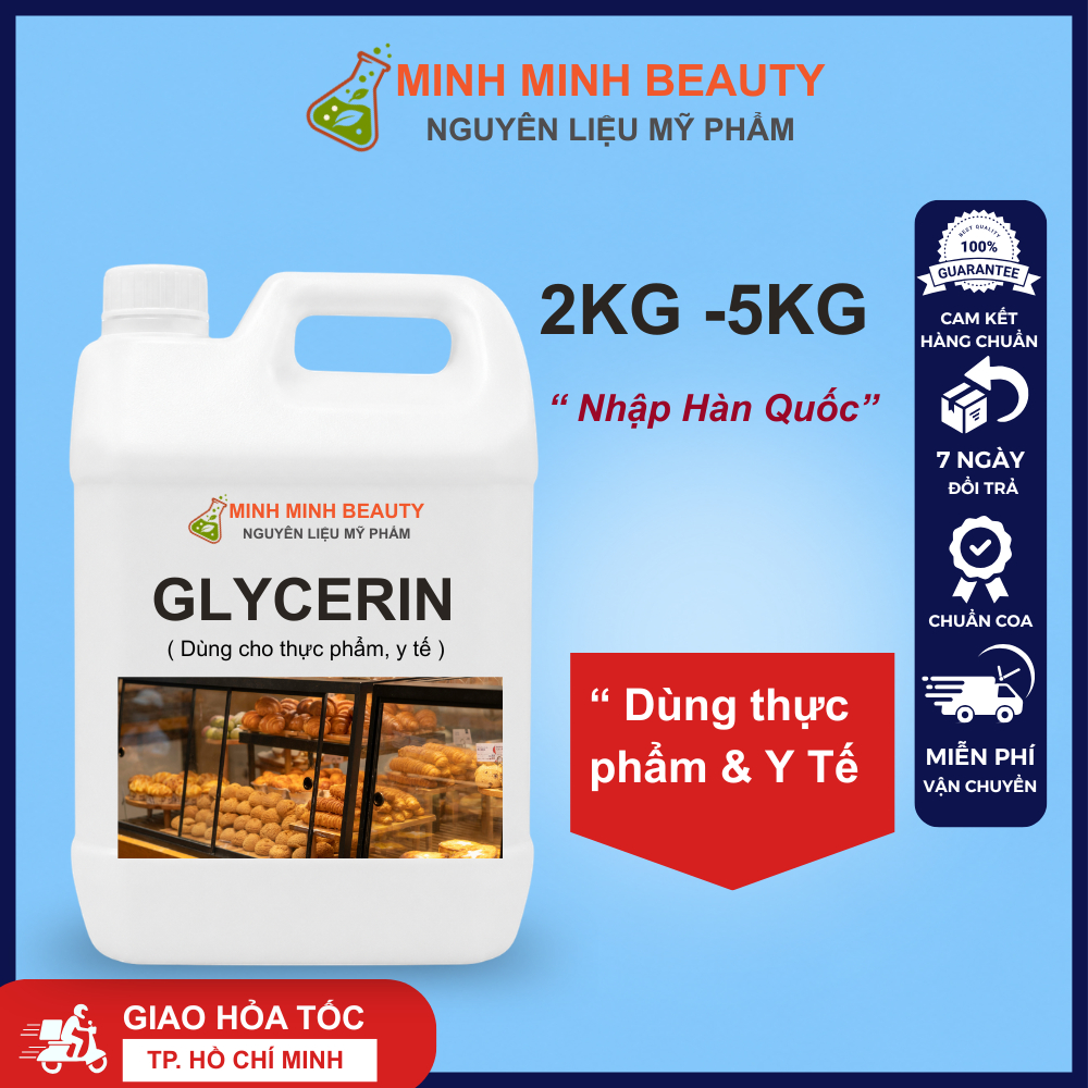 [HỎA TỐC] 2KG-5KG Glycerin USP Food Grade Phụ Gia Thực Phẩm Y Tế Tinh Khiết Cao Nhập Khẩu