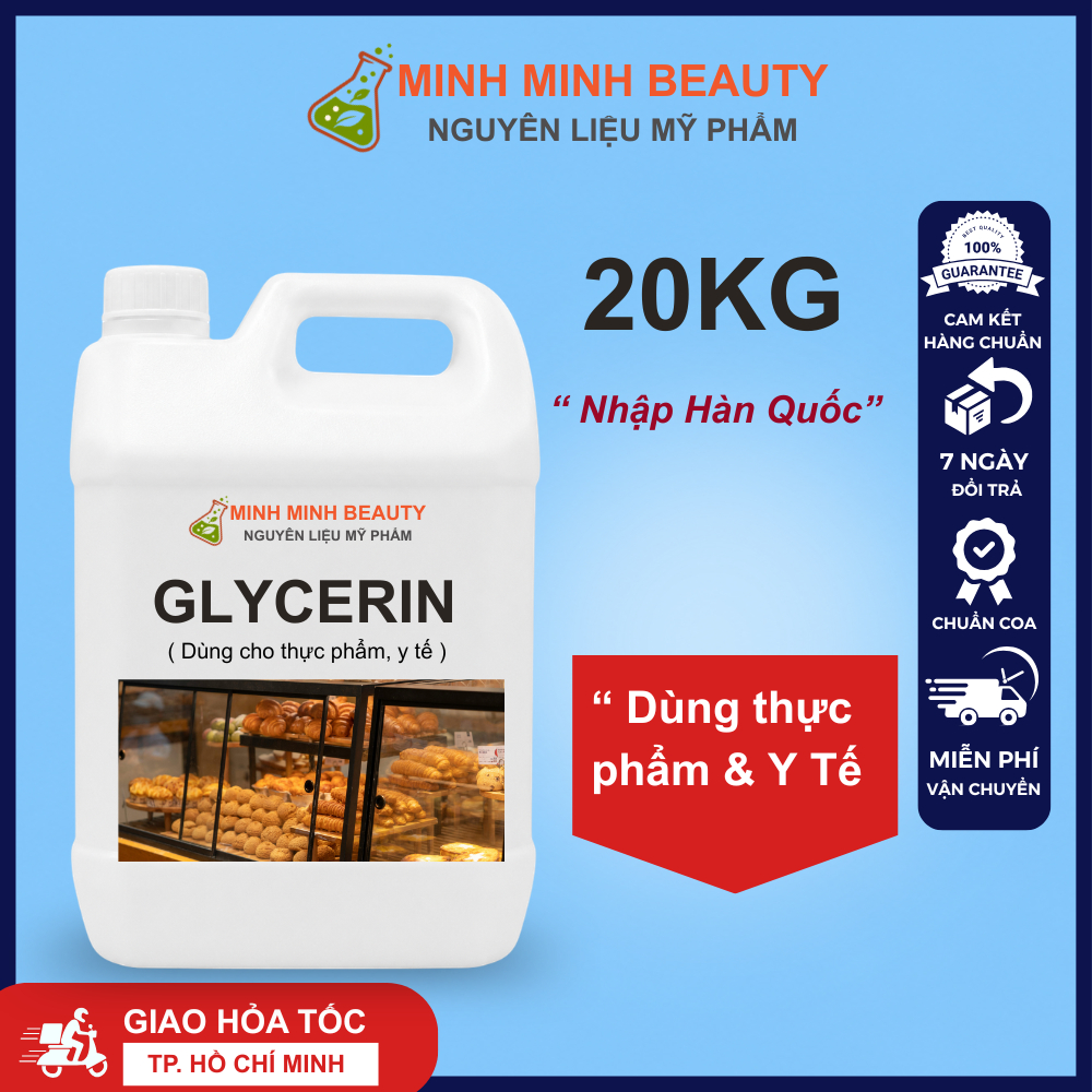 [HỎA TỐC] Glycerin 15KG-20KG USP Food Grade Phụ Gia Thực Phẩm Y Tế Tinh Khiết Cao Hàng Nhập Khẩu