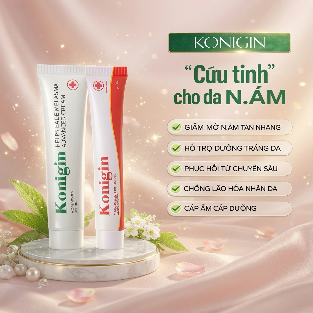 Kem Nám Konigin Hỗ Trợ Mờ Thâm Nám, Dưỡng Trắng, Cấp Ẩm Phục Hồi Da