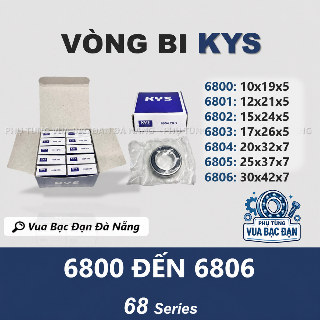 Vòng Bi KYS 6800 6801 6802 6803 6804 6805 6806 | Bạc Đạn Chính Xác Cao Quay Êm