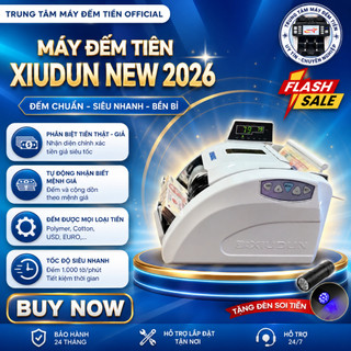 Máy đếm tiền XiuDun 9229 new 2026- Kiểm tra tiền giả, phân biệt tiền khác loại đa chức năng