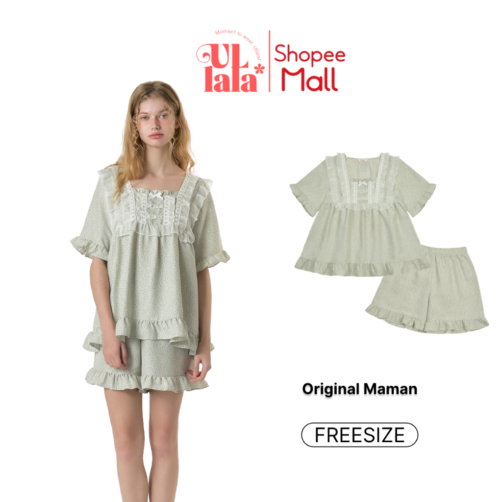 Ullala Pajamas Maman bộ ngủ mặc nhà nữ dài tay Freesize