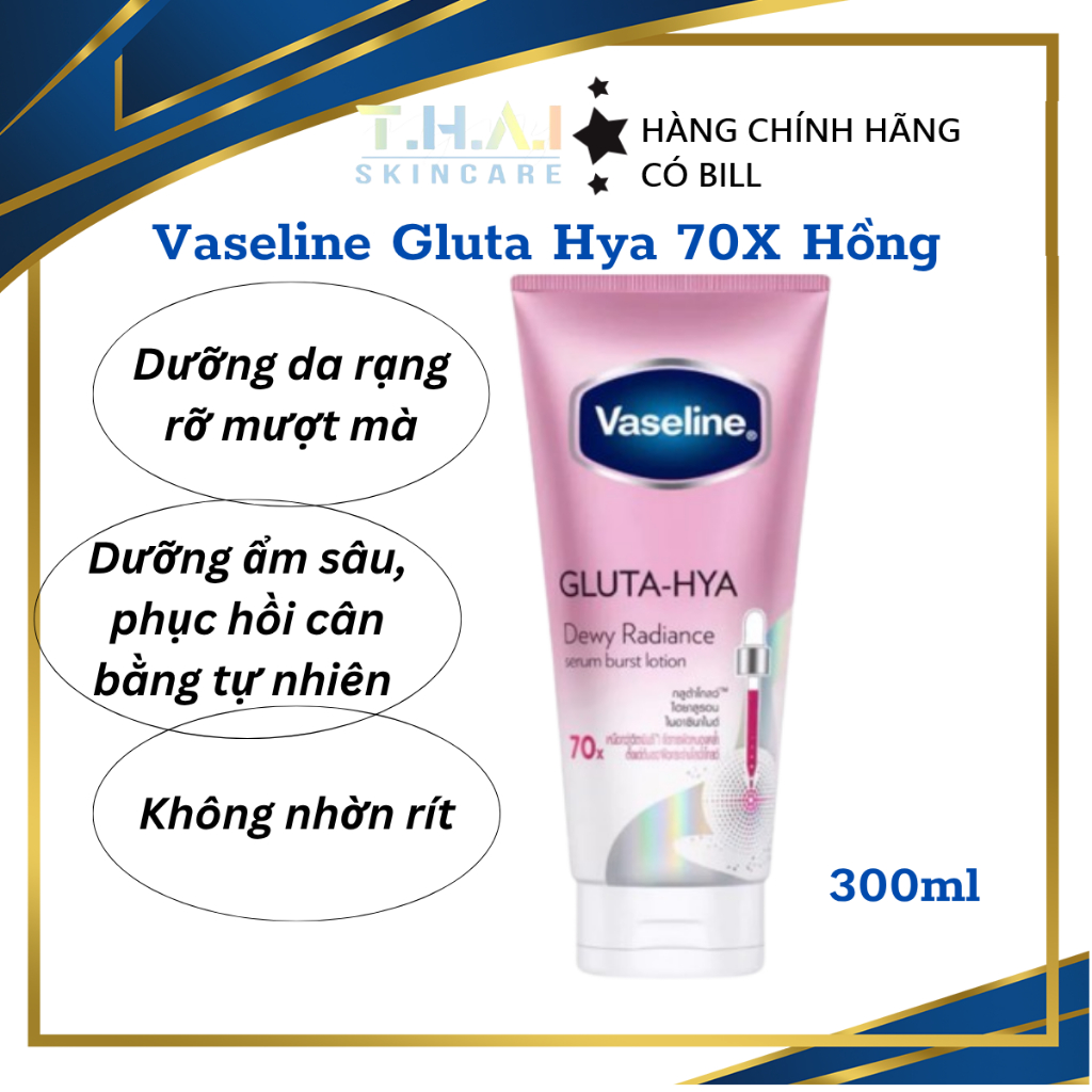 Dưỡng body Vaseline 70x hồng Thái Lan 290ml
