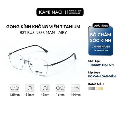Gọng kính The Business Man phiên bản Airy chất liệu Titanium mạ I-on KAMI NACHI mã S130
