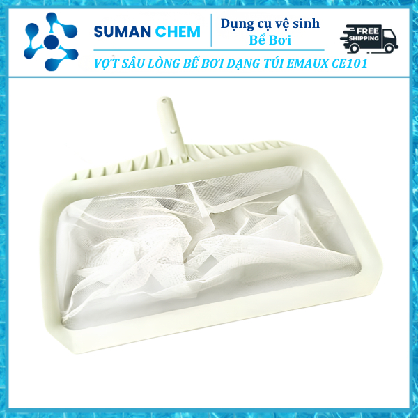 Vợt Rác Sâu Lòng Hồ Bơi Emaux CE101 Vợt Rác Túi Lưới Sâu Dụng Cụ Vệ Sinh Suman Chem