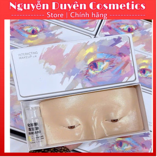 Mặt Nạ nửa mặt Luyện Makeup 3D Mô Phỏng Da Thật , Sư Dụng Nhiều Lần ( Tặng Kèm Nước Tẩy Trang ) .