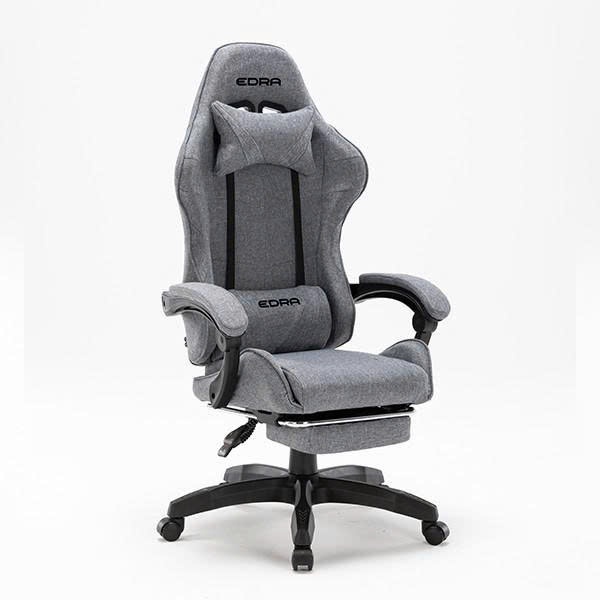 Ghế game gaming Apollo Plus Fabric EDRA, ghế xoay tựa lưng bọc vải kháng khuẩn Fabric, có đệm chân E