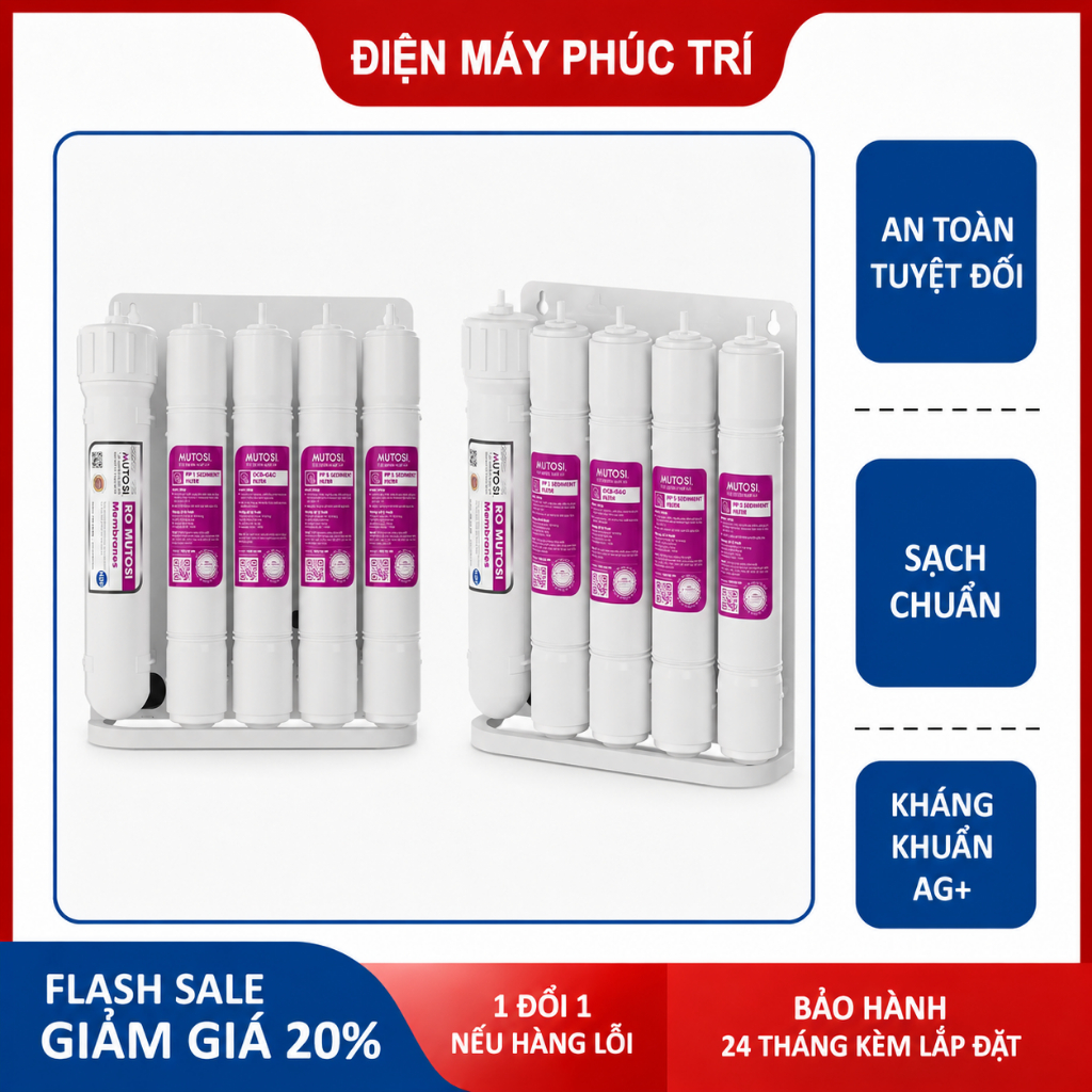 Máy lọc nước RO Hydrogen Mutosi 11 lõi MP-1101