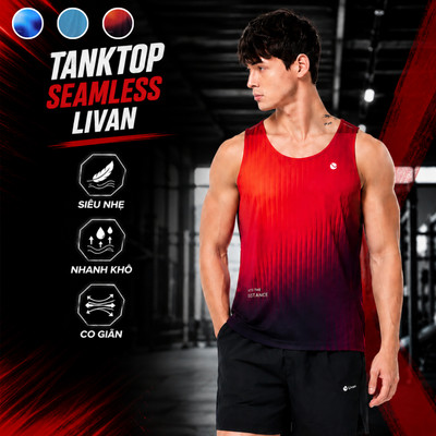Áo Thể Thao Tanktop Chạy Bộ, Công Nghệ Ép Seam Ko Đường May - Ko Ma Sát Cộm, Siêu Nhẹ, Thoáng Khí, Thoải Mái LM26N03M245