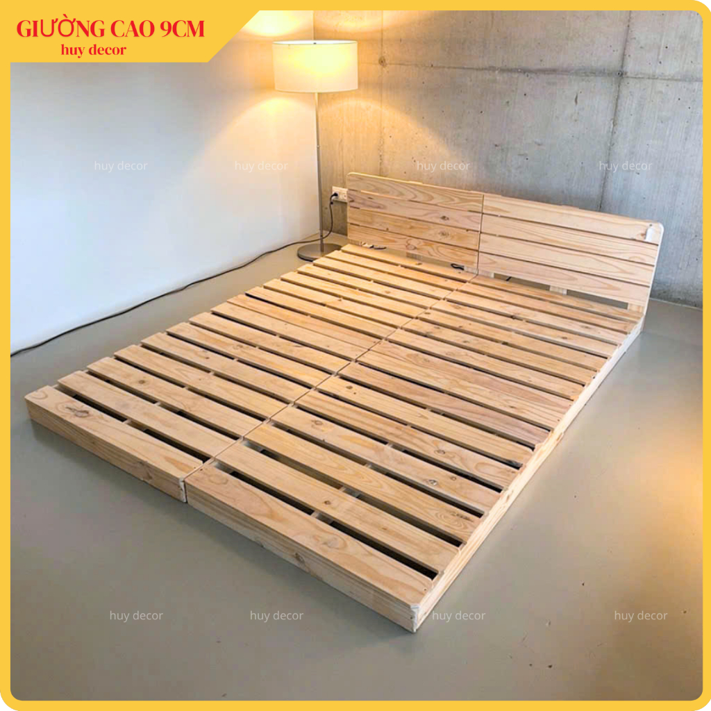 Giường ngủ , giường pallet gỗ thông cao 8 cm đủ kích thước chống ẩm