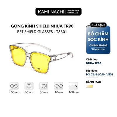 Gọng kính Shield Glasses chống phân cực, chống tia UV, có thể đeo cùng lúc với kính cận KAMI NACHI mã T8802