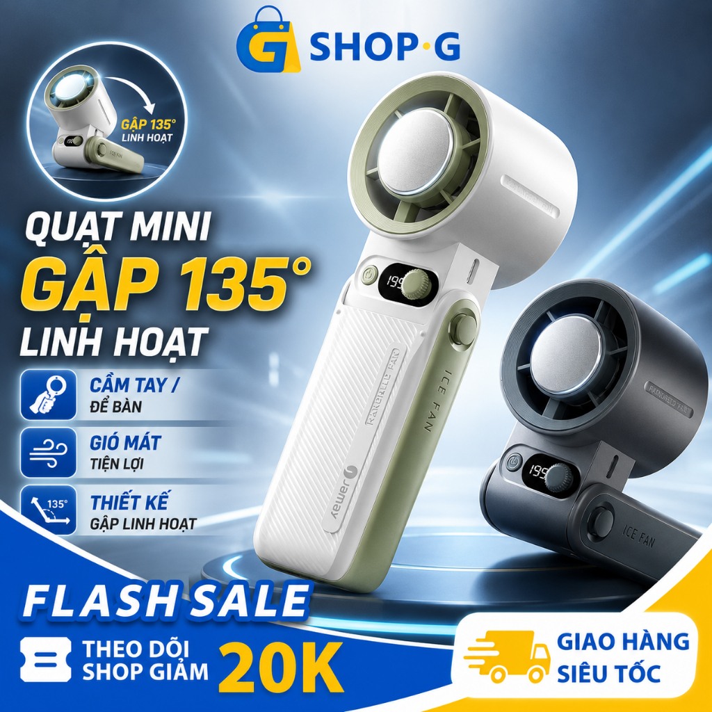 [Quà tặng/Bao gồm Bảo hành] quạt cầm tayQuạt làm lạnh cầm tay 8000mAh Mini Tốc độ cao  usb quạt mini
