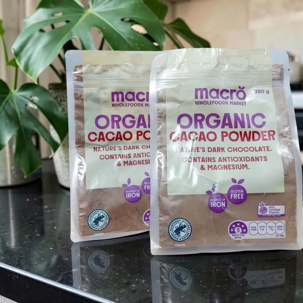 Macro Organic Cacao Powder 250g Bột Cacao Hữu Cơ Tiện Dụng