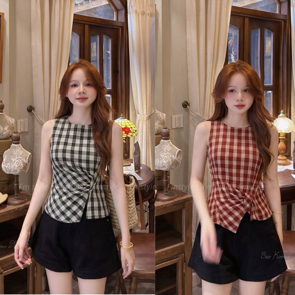 Áo Kiểu Nữ FMSTYLE Thiết Kế xếp li eo xẻ tà Siêu Xinh  26060058