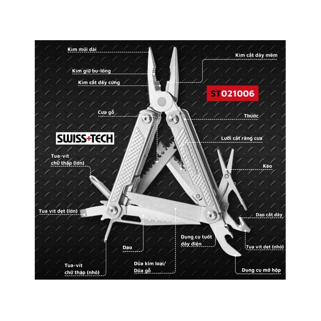 Bộ dụng cụ đa năng Swiss+Tech ST021006